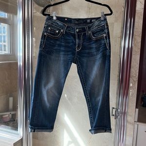 Miss Me Jeans signature cuffed capri jeans 29 FLAWLESS